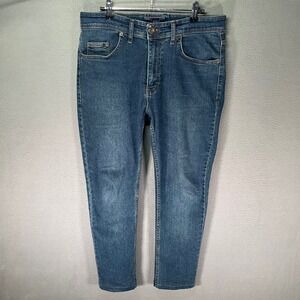 Richway Jeans Mens‎ 33x34 Blue Medium Wash Regular Fit Denim Casual